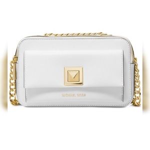Michael Kors Sylvia Crossbody Optic White